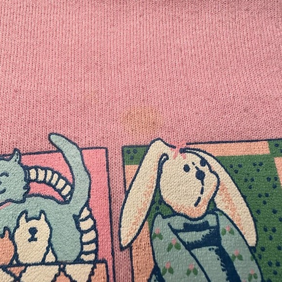 90s vintage Pink "country warms the heart" Crewneck Sweater Womens Size Large - Picture 4 of 12